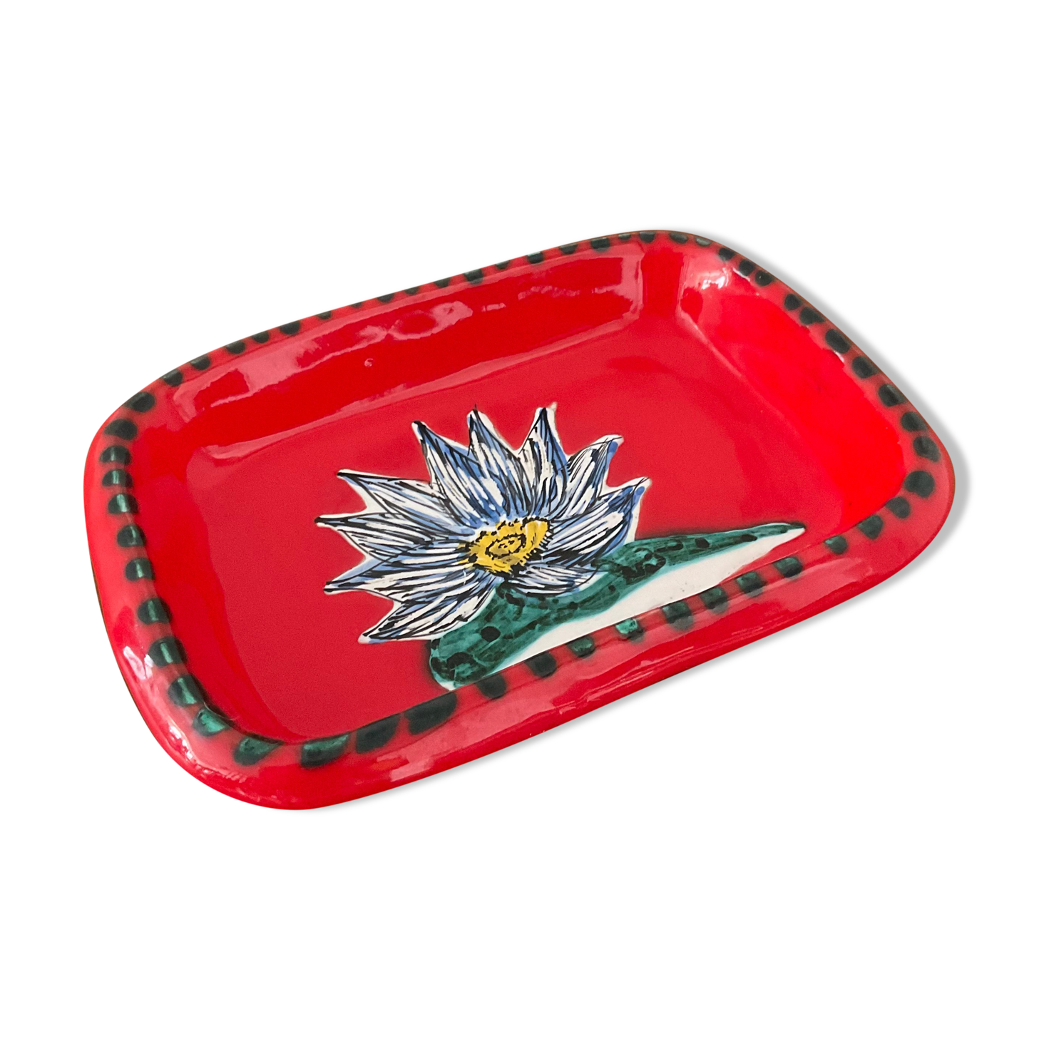Empty vintage ceramic pocket De Vallauris