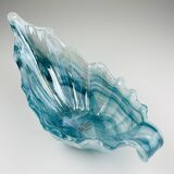 Vintage Italian Blue Art Glass Vase, 1990s