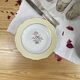6 antique cream earthenware deep plates with gilded flowers Amandinoise