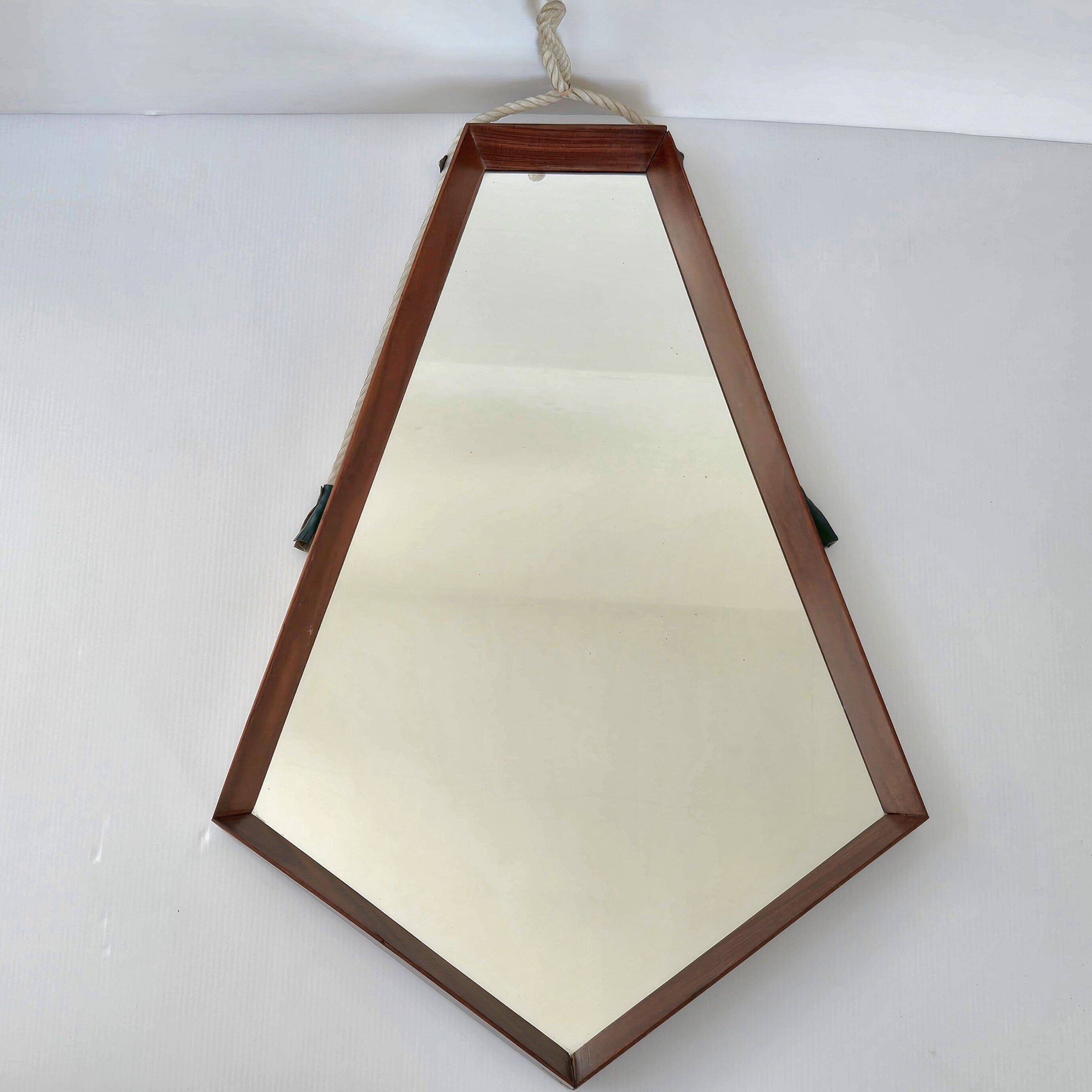Vintage teak mirror 1960
