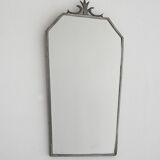 Miroir Art Déco scandinave de 1931 avec cadre en étain gravé