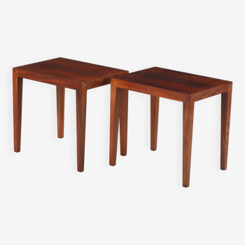 Pair of Scandinavian tables 1960 in rosewood Severin Hansen