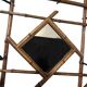 Art Deco, coat rack with bamboo mirror, diamond shape, around 1930.