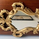 Golden wall mirror