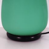 Lampe de table en forme d'oeuf en verre de Murano vert