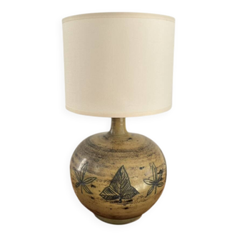 Beige ceramic lamp by Jacques Blin