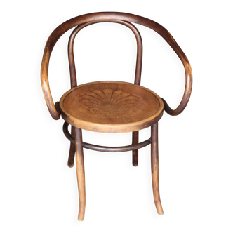 Très beau fauteuil mundus / ungvar (début xxe) en hêtre courbé