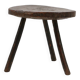 Sculptural rustic brutalist oak tripot stool, France ca. 1850