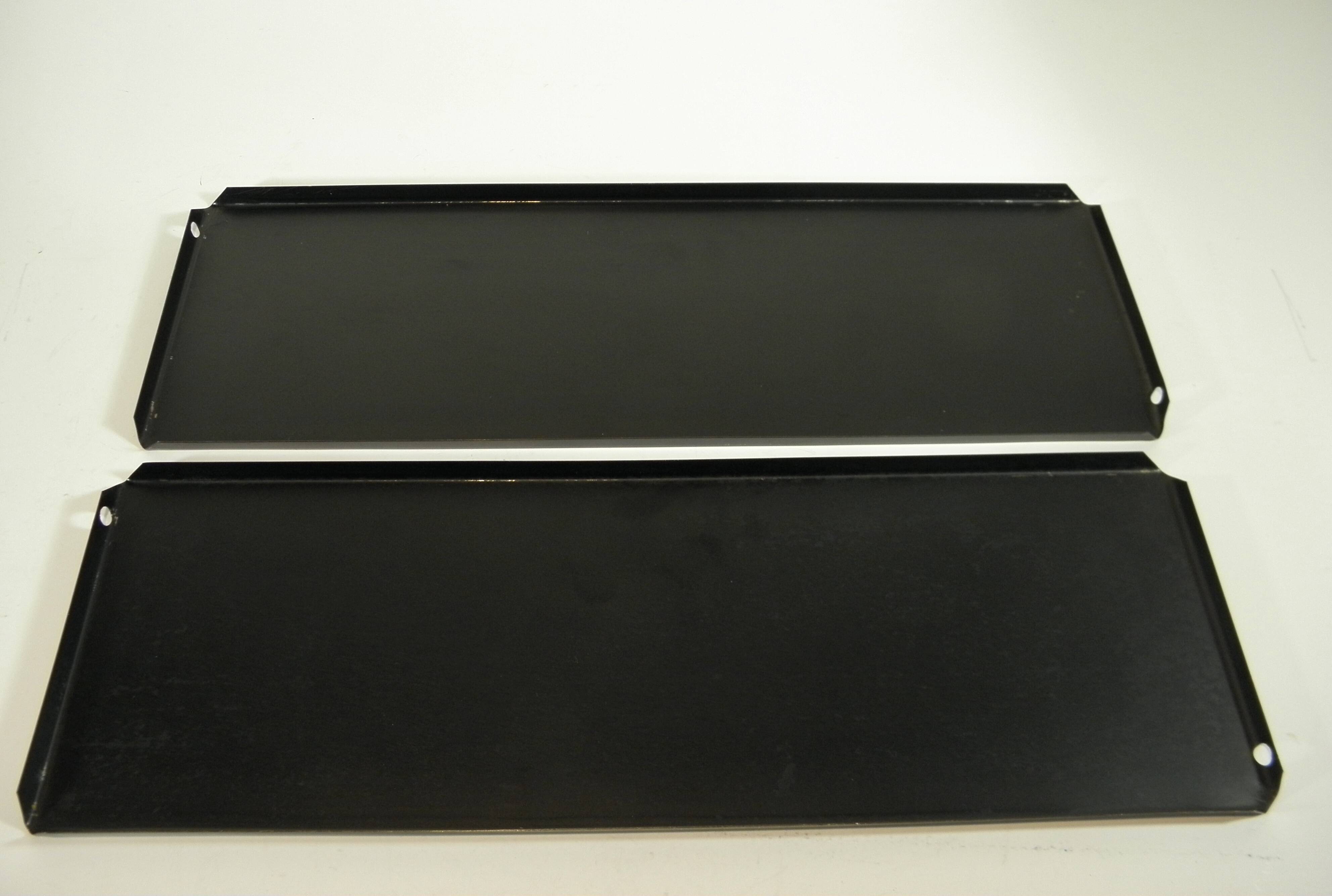 Black and gold metal wall shelf from the 1960s