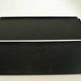 Black and gold metal wall shelf from the 1960s