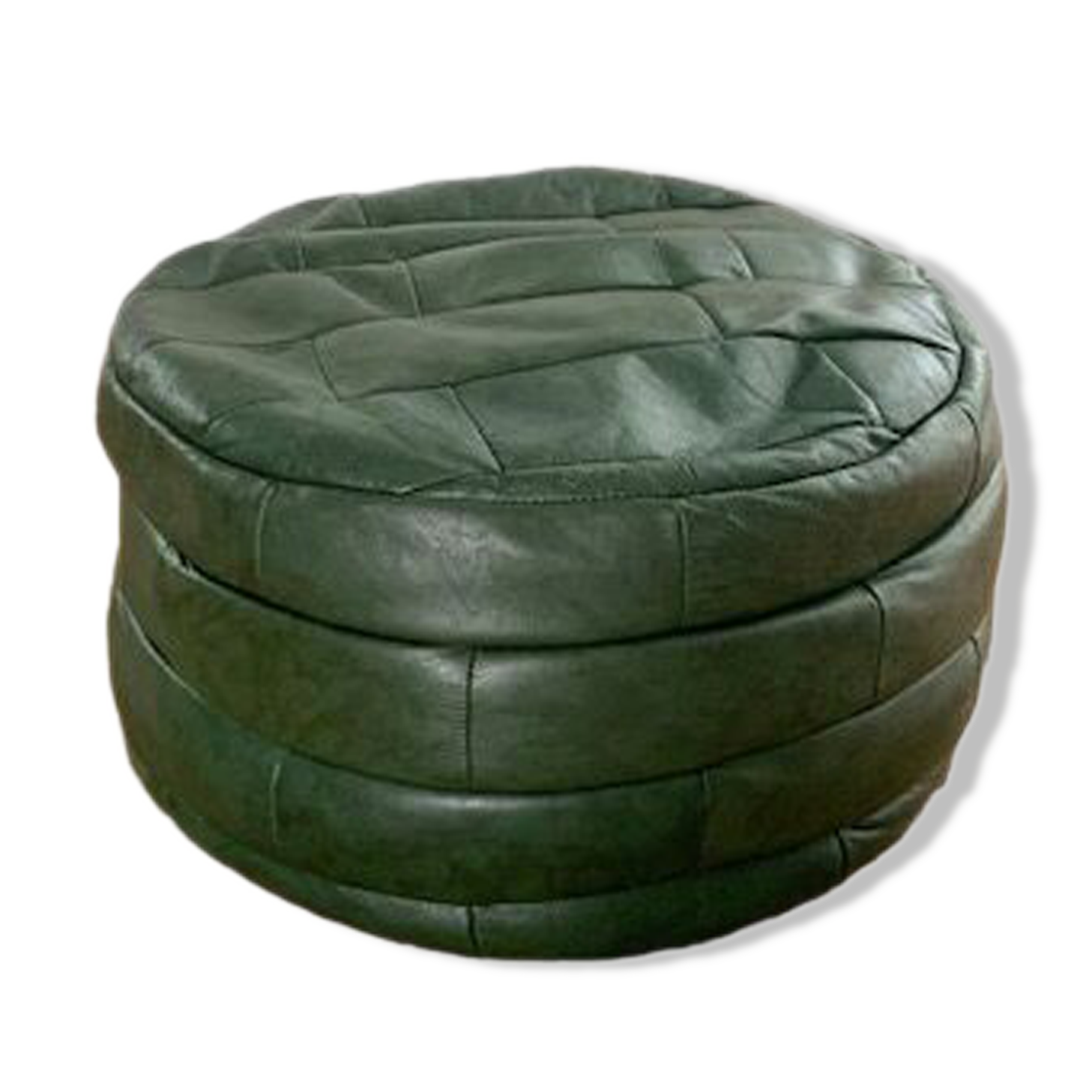 Pouf skaï vintage