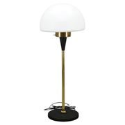 1960s Lidokov Space Age Brass and Opaline Glass Floor Lamp