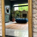 Antique Louis-Philippe mirror 158/74cm gilded with gold leaf, mercury.