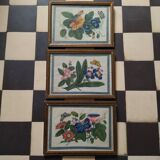 3 paintings on rice leaf ancient China chinese painting