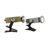 Clip spotlight wall lamps osram aluminum gold square space age 60