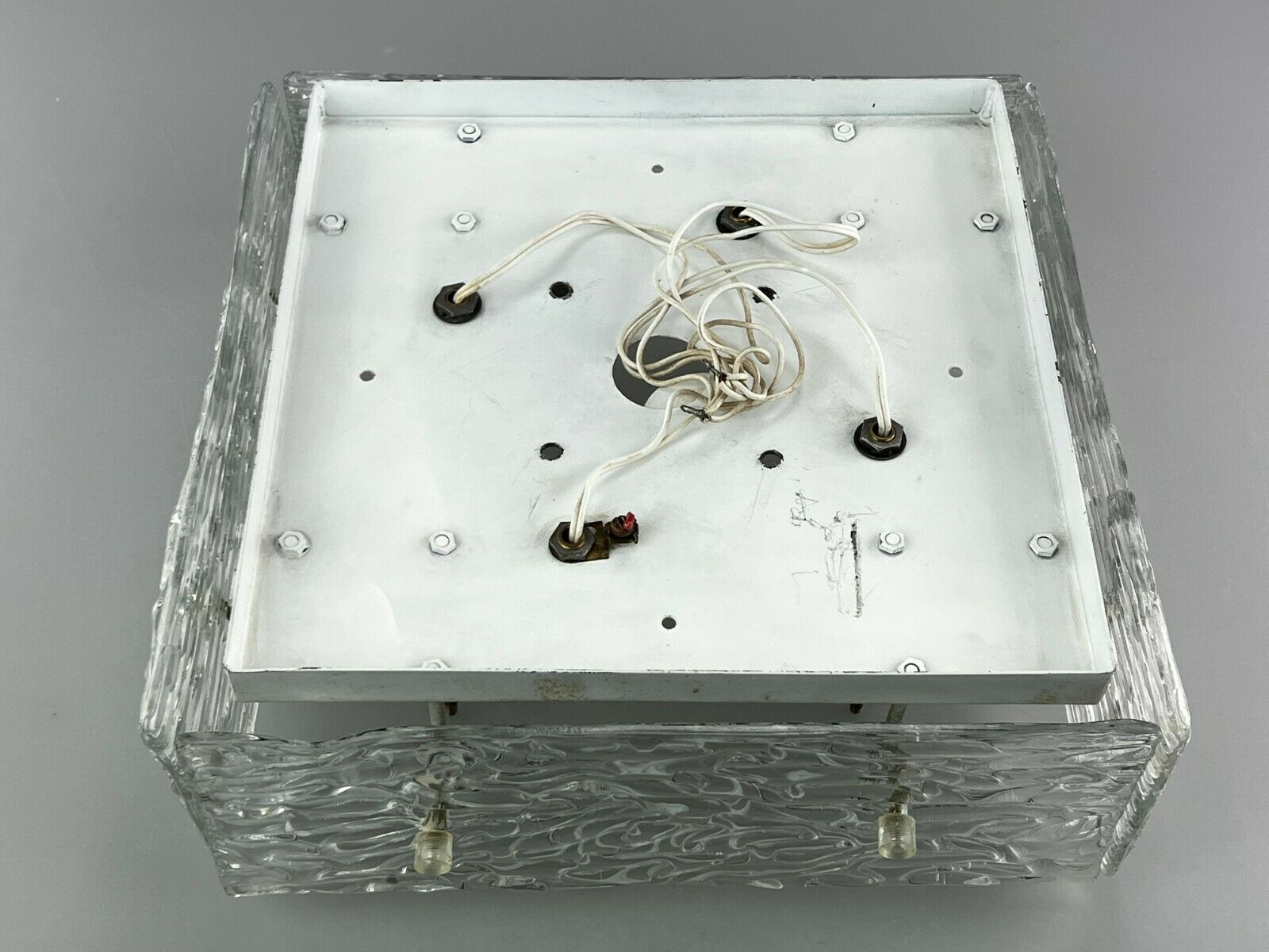 1960s lamp ceiling lamp Plafoniere Kalmar Franken Ice Glas Design