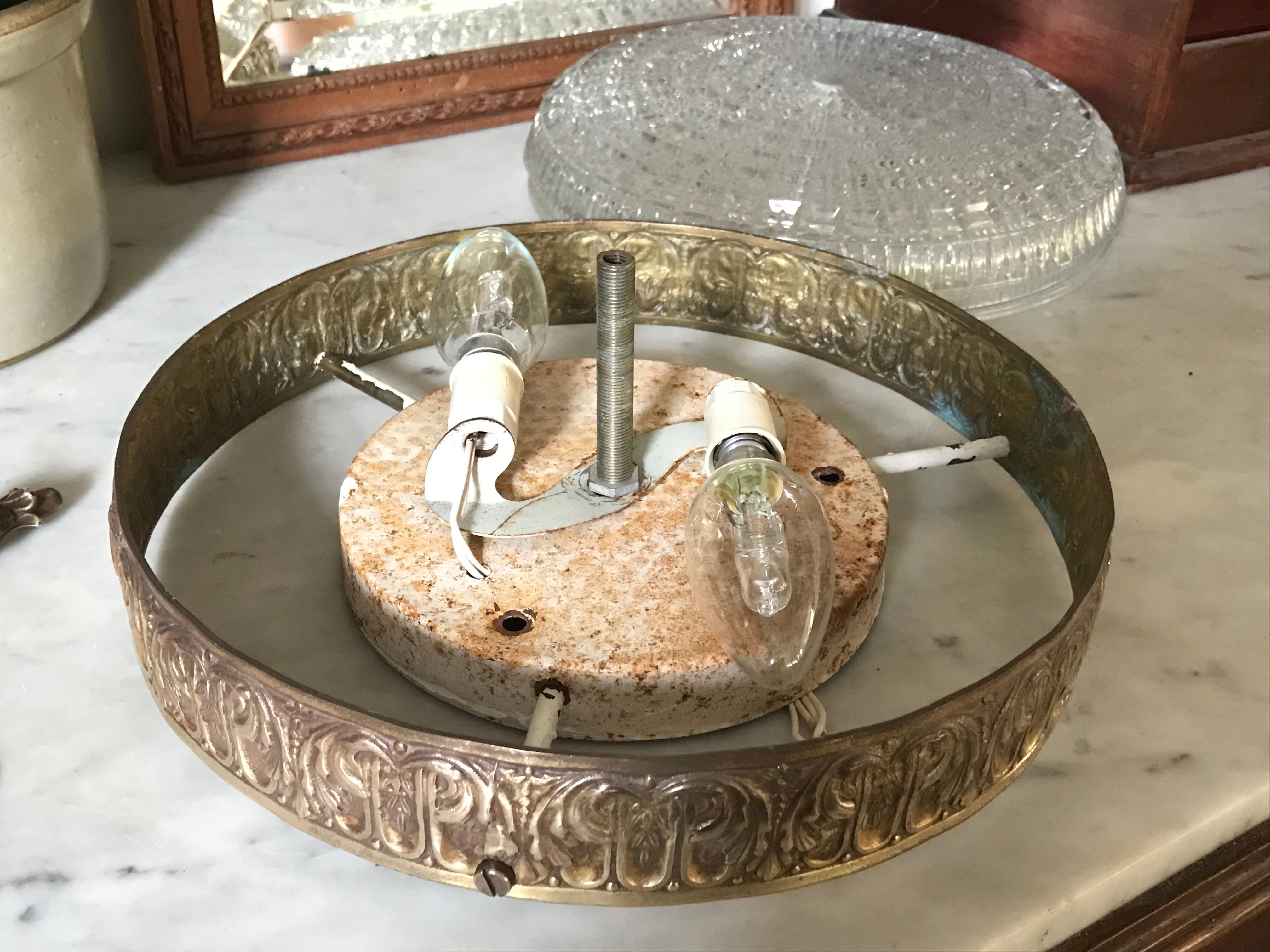 Bronze and glass ceiling