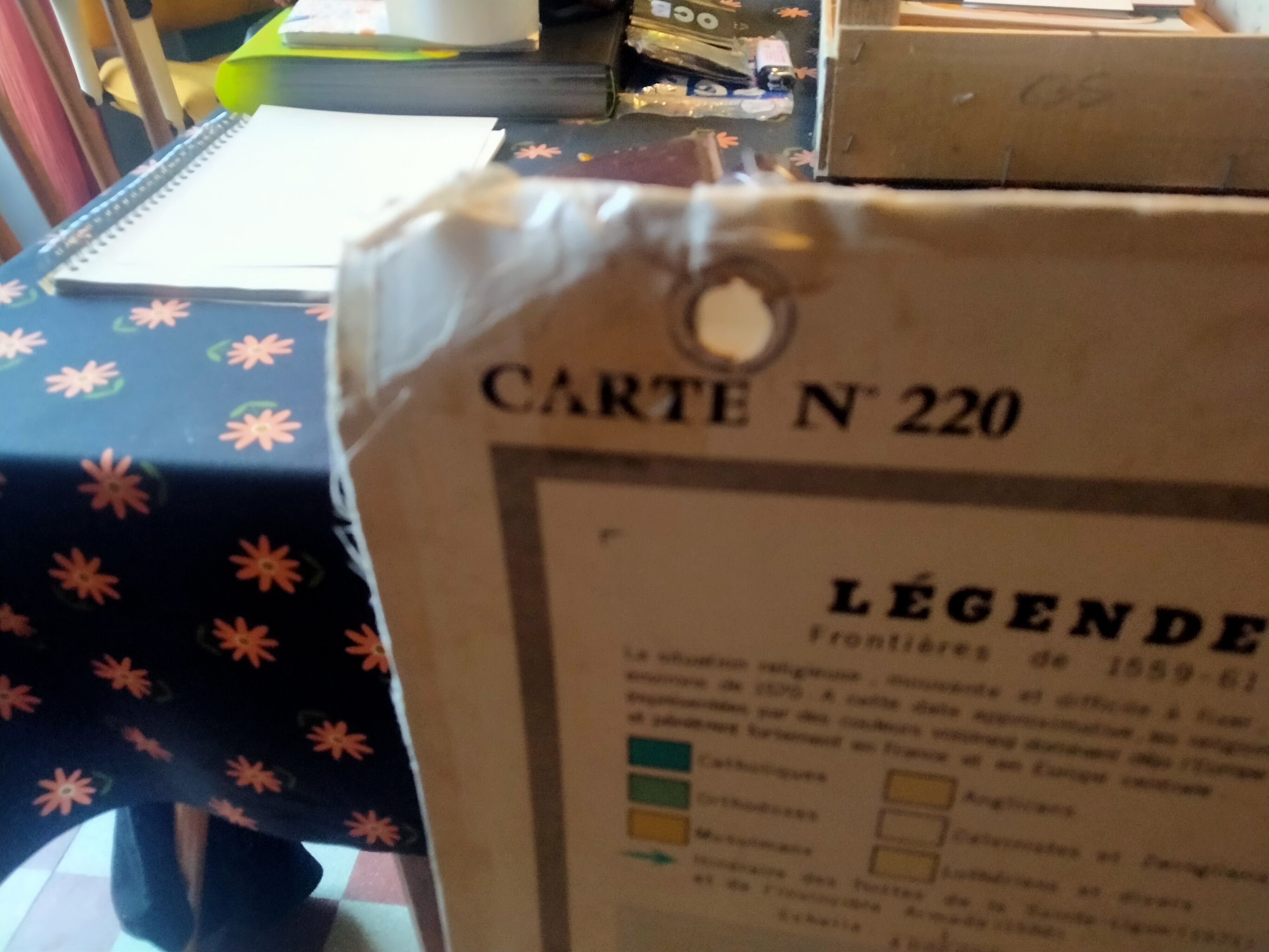 Old school map, by Yves Trotignon of librairie Hatier