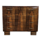 Commode en noyer Art Déco des années 1940 – 5 tiroirs