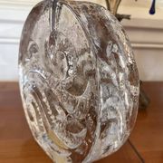 Soliflore bloc de verre allemand vintage