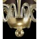 Modern Gold Murano Glass Chandelier in Contemporary Style