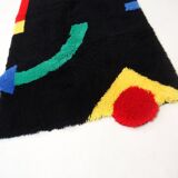Rare Postmodern original 80s memphis age rug carpet by Tuffi labeled