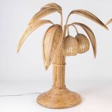 Rattan “coconut tree” lamp