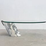 K1000 Carrara marble coffee table by Ronald Schmitt for Team Form AG