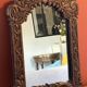 Antique wall mirror, hand-carved, vintage, 1920s