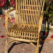 Set of 3 rattan armchairs from the 1970s France