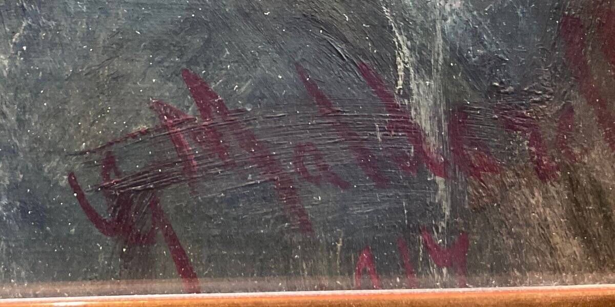 Oil painting on canvas, portrait of a young woman, Italy signed and dated 1917