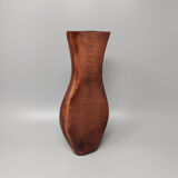 Paire de vases bruns en métal, fabriqué en Italie 1970