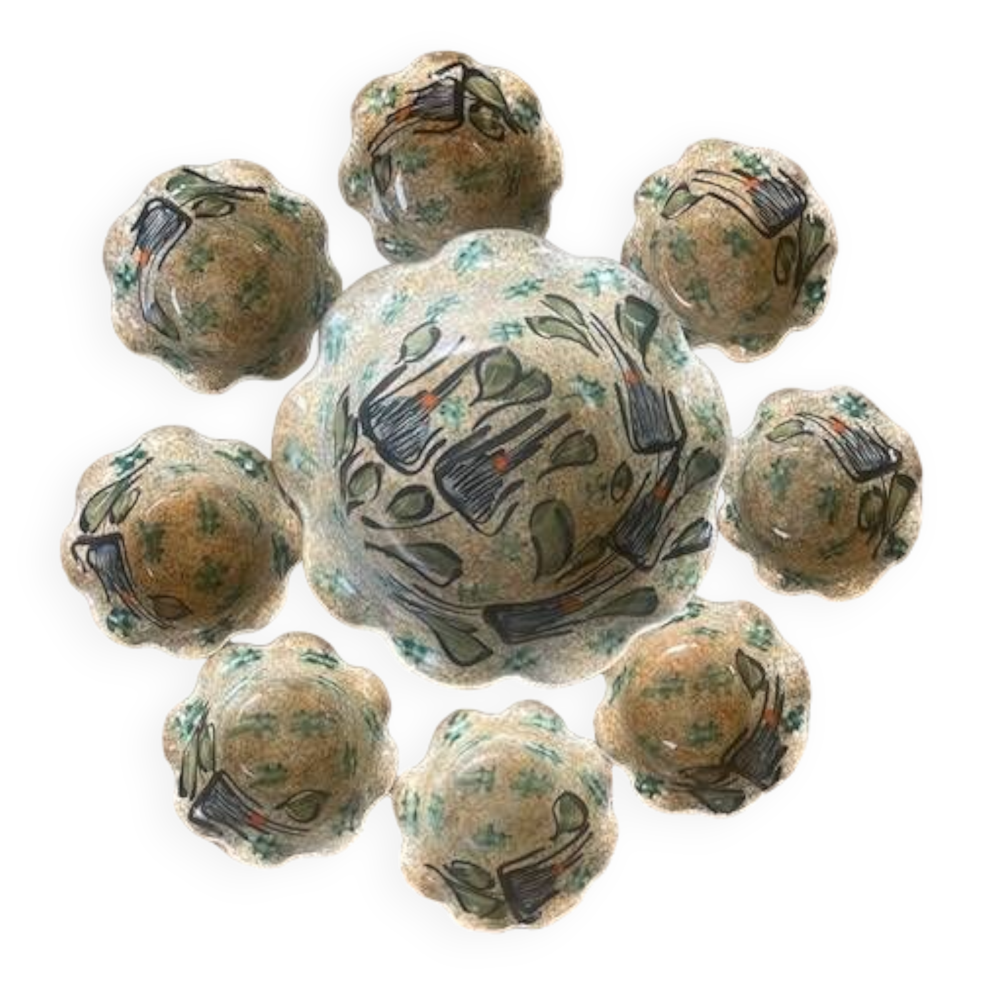 Fruit salad service by Vallauris