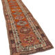 Handwoven rustic anatolian red runner carpet 93 cm x 374 cm