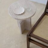 La Greca Side Table - Natural Travertine