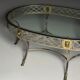 Empire style coffee table metal with glass top