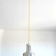 Glass globe pendant lamp by Clichy blue art deco