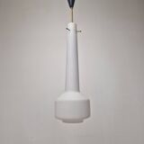 Stilnovo Pendant in Milk Glass and Brass, Italy 1960's