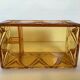 Old yellow thick glass desk organizer