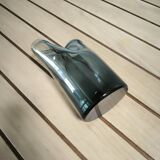 Smoked glass vase with blue gradient