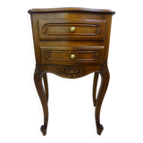Small walnut bedside table in Louis XV style.