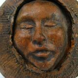 Anthropomorphic sculpture, terracotta, signed