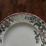 Set of 12 Longwy flat plates, Chrysanthemums model