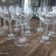 Lot de 11 verres à vin blanc ancien en verre ciselé