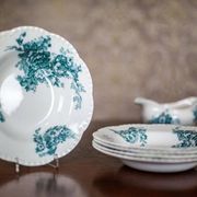 20th Century Anemone Porcelain Set by Johnson Brothers, 1930s, Set of 28