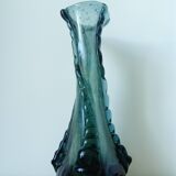 Vintage biot style bubbled glass vase