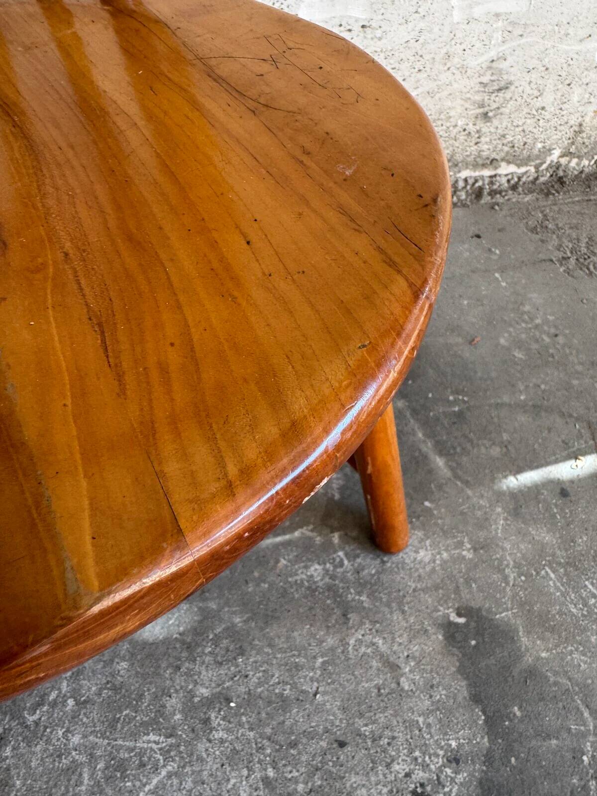 Set of 6 Honey Brown Solid Beech Wood Dining Chairs by De Ster Gelderland, 1960s