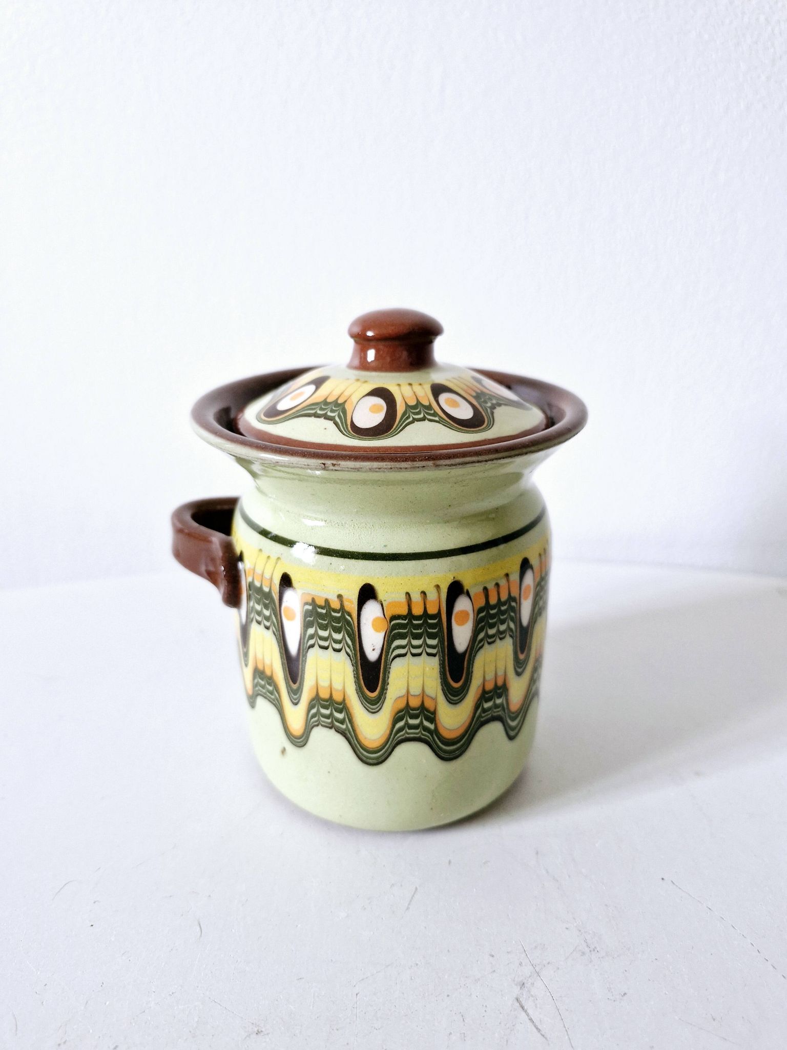 Moutardier vintage bulgare céramique Troyan