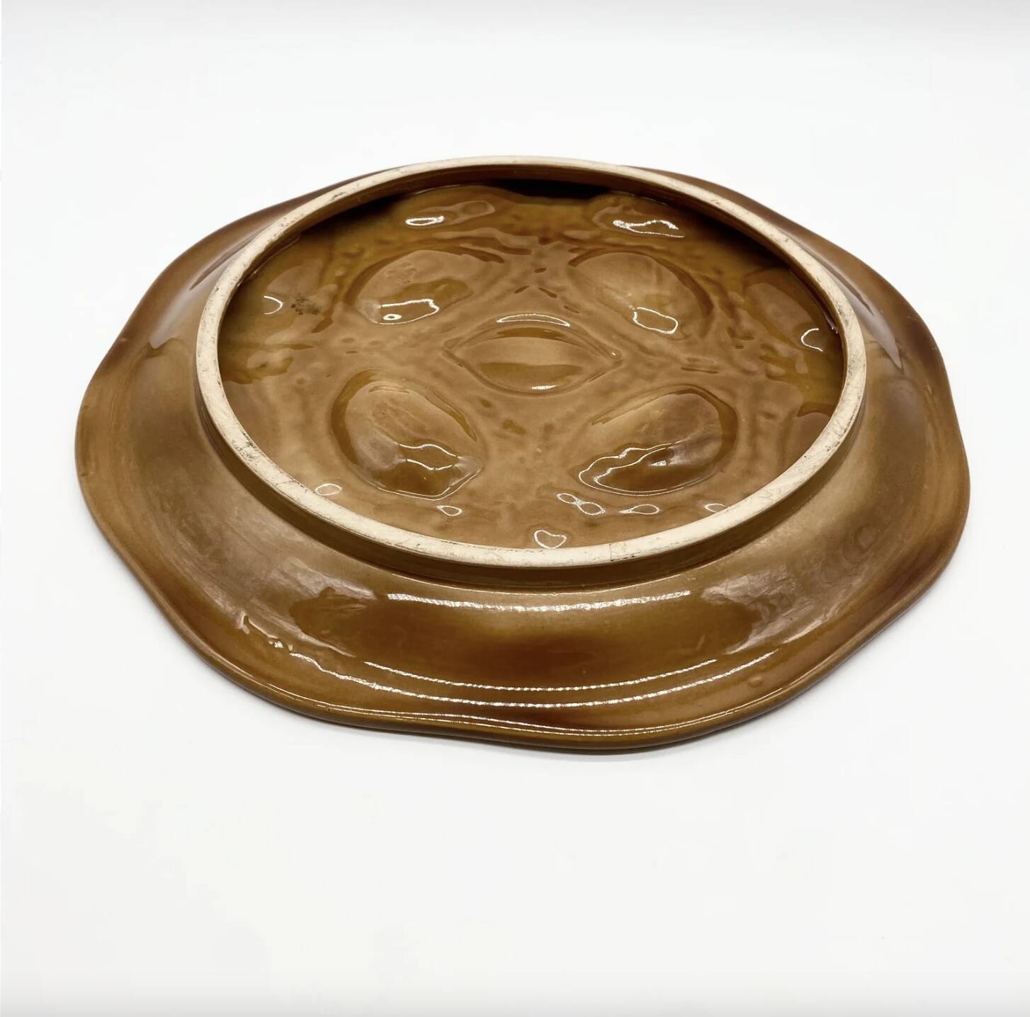 Large “Blue & Yellow” slip dish – 1950s