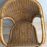 Pair of rattan armchairs from the 60s